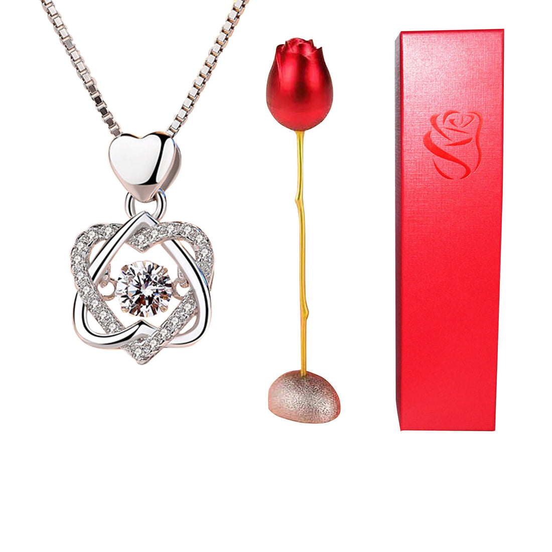 Everlasting Bloom™ Necklace and Rose Set