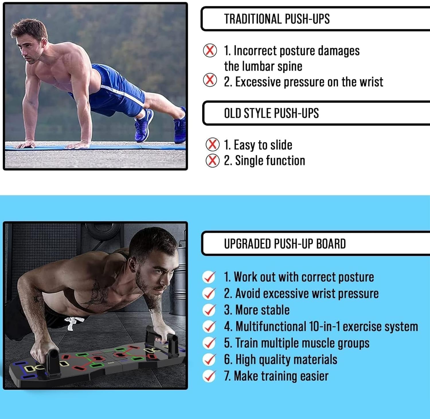 Moveform™ 10-in-1 Foldable Push-Up Board