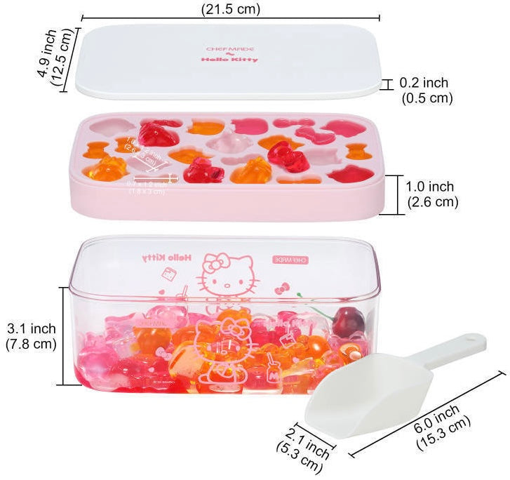 Hello Kitty Press & Pop Ice Cube Tray
