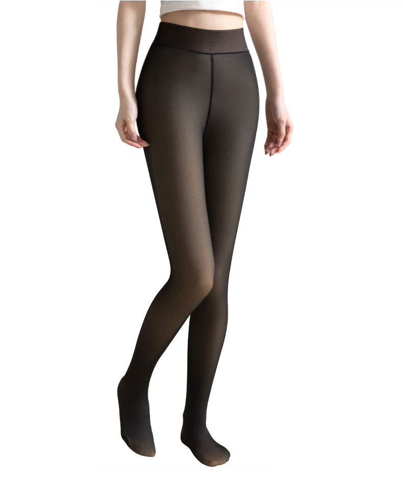 Brand-New Compression Band & Single-Seam Design! Original Magic Tummy-Control, Butt-Lifting, High-Elasticity, Fleece-Lined Leggings - 40-100kg Fit - 3 Color Options - Footed Style - Plus Sizes Available for Fleece Leggings.