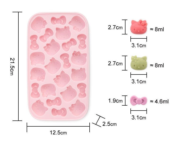 Hello Kitty Press & Pop Ice Cube Tray